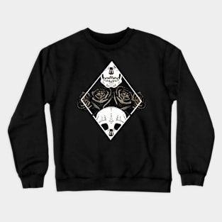 Retro Skeleton and Rose Design Crewneck Sweatshirt